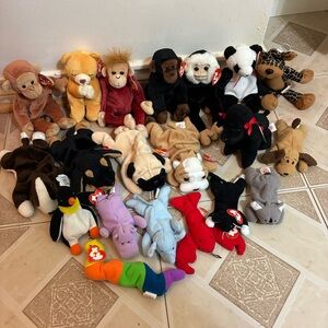 Ty beanie babies Vintage, monkey dog bear
